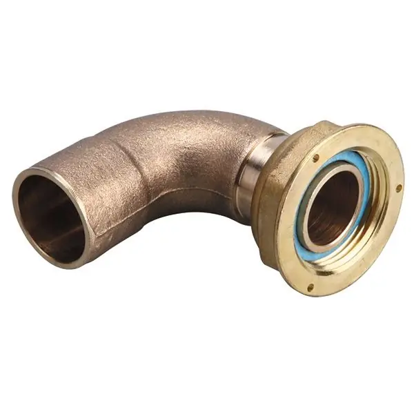 Raccord NF coudé 90° joint plat compteur écrou 6/20 à braser sur tube cuivre Ø28 - Gurtner Bon Plan