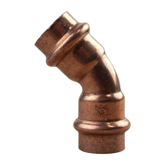 Raccord cuivre à sertir - Courbe 45° Femelle/Femelle Ø18 Achat Immédiat