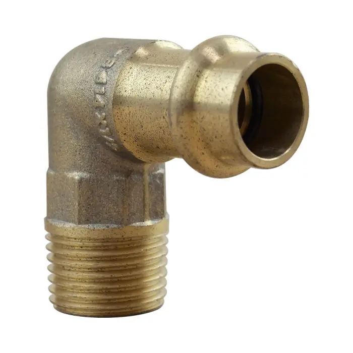 Courbe laiton à sertir et à visser – 90° Mâle Femelle Ø14×1/2&Prime;(15/21) Super Prix