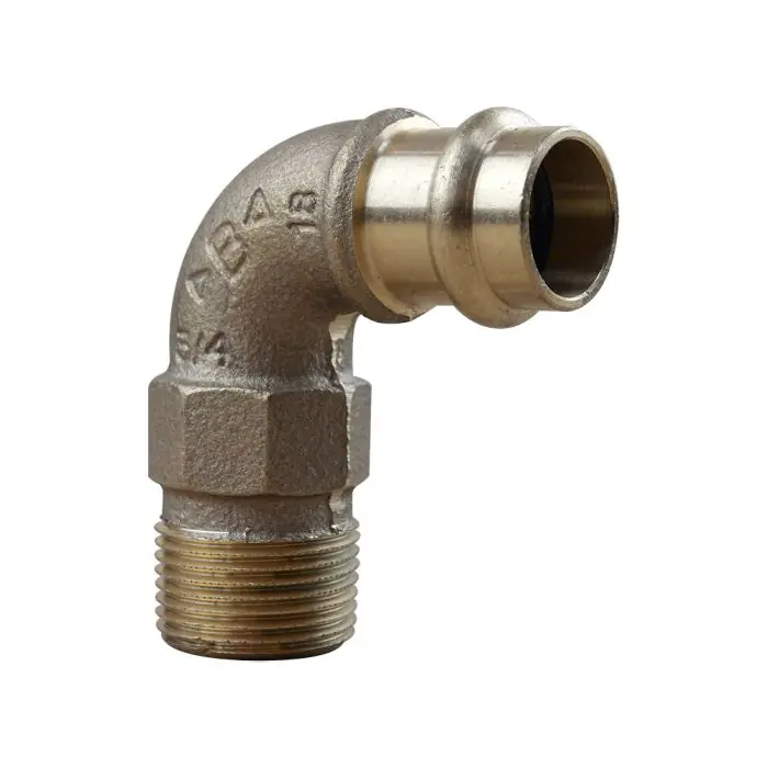 Courbe laiton à sertir et à visser – 90° Mâle Femelle Ø16×1/2&Prime;(15/21) Offre Spéciale
