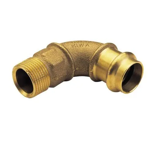 Courbe laiton à sertir et à visser – 90° Mâle Femelle Ø42×1&Prime;1/2 (40/49) Meilleure Vente