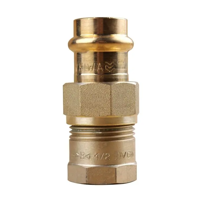 Raccord laiton à sertir et à visser - Union droit FF Ø18x1/2"(15/21) Commande En Gros