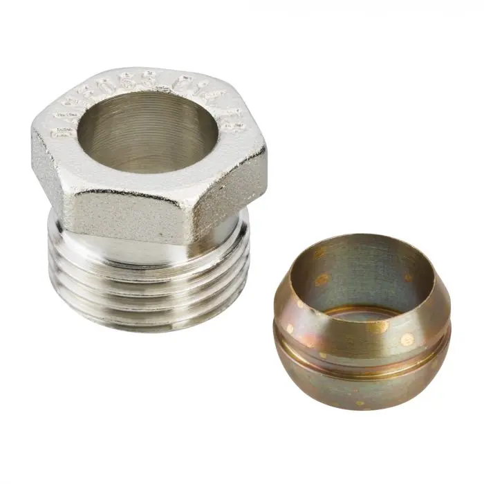 Commander Vite Raccord à compression CUIVRE 14/16 DN15 – Mâle 1/2&Prime;(15/21) pour corps de vanne Danfoss