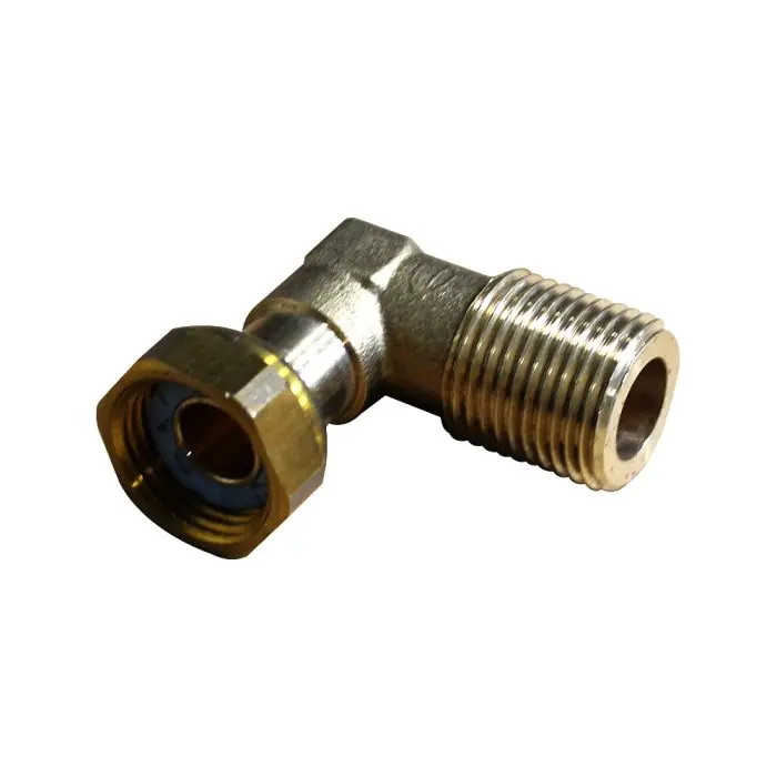 Meilleur Choix Raccord coudé 90° à joint plat gaz - écrou G1/2" - sortie Mâle G1/2" (15/21) - Gurtner