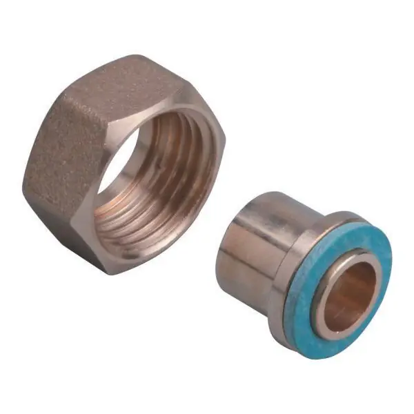 Commander Maintenant Sachet de 2 raccords 2 pièces Joint Plat GAZ G1/2" (15/21) à braser sur cuivre Ø16 - Gurtner