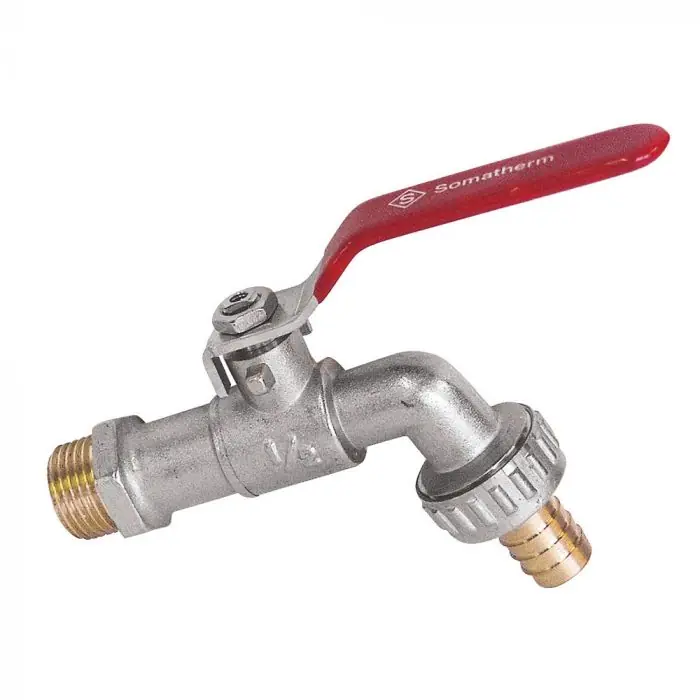Robinet d‘arrosage 1/4 de tour à sphère mâle 3/4" (20/27) - nez mâle 1" (26/34) - Somatherm Dernière Chance