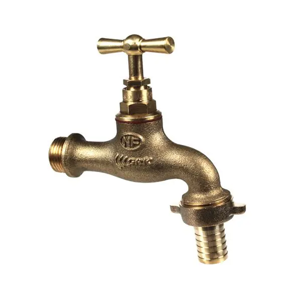 Robinet Arrosage NF Tête potence 1/2"(15/21) Mâle - Nez Mâle 3/4‘‘(20/27) Satisfait Ou Remboursé