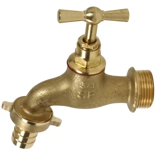 Réduction Robinet arrosage laiton Tête potence M1/2" (15/21) Nez M3/4‘‘