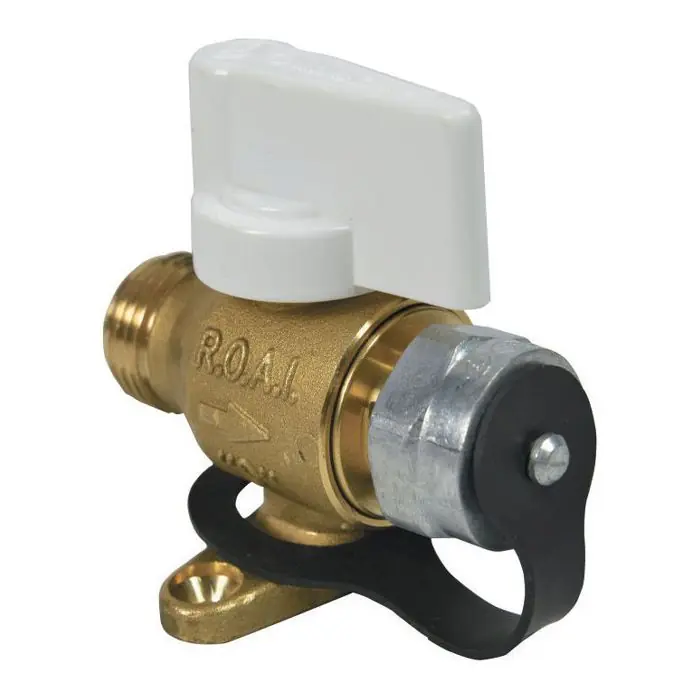 Top Vente Robinet ROAI Mâle G (15/21) 1/2" + bouchon pour Gaz Naturel