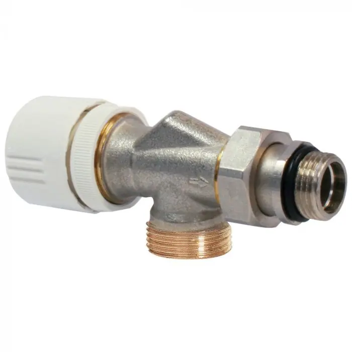 Nouvel Arrivage Robinet thermostatisable corps équerre inversée Mâle 3/4 EK et Mâle 1/2" (15/21) - Somatherm