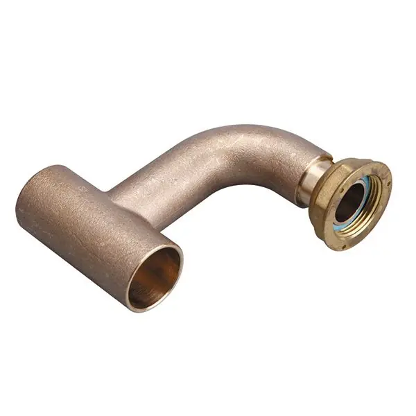 Té NF coudé 90° à braser sur tube cuivre Ø28 pour conduite montante gaz – Gurtner Livraison Express