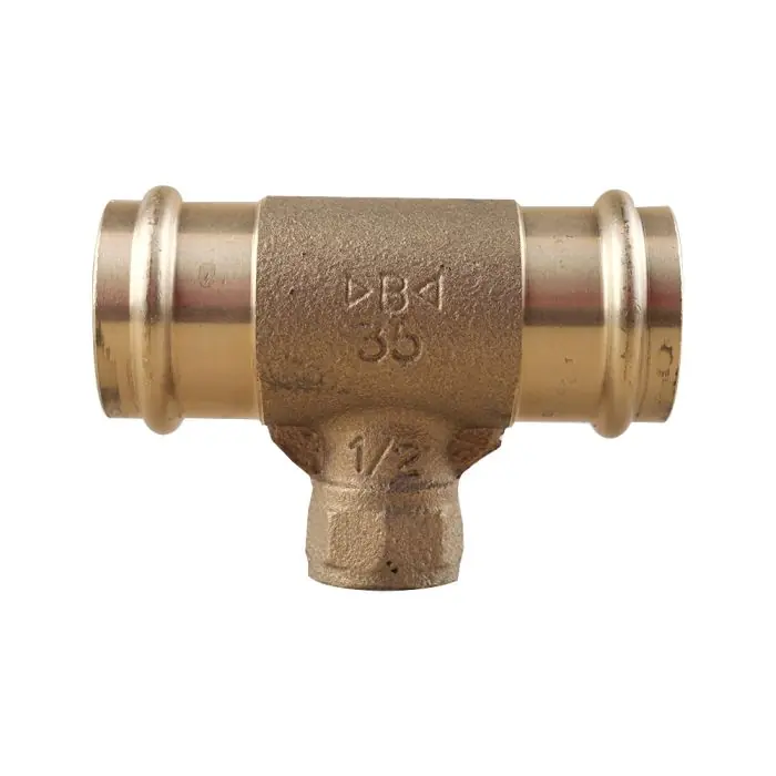 Raccord laiton à sertir et à visser - Té Femelle Femelle Femelle 35 x 1/2" (15/21) x 35 Promotion