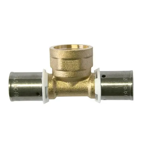 Té PER à sertir Ø16 – Femelle 1/2&Prime; (15/21) – Ø16 – IBP Bänninger Produit De Marque