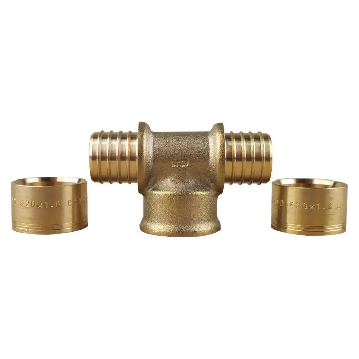 Haute Qualité Té PER à glissement sortie Femelle Ø20 – F 1/2&Prime; (15/21) – Ø20 – IBP Bänninger