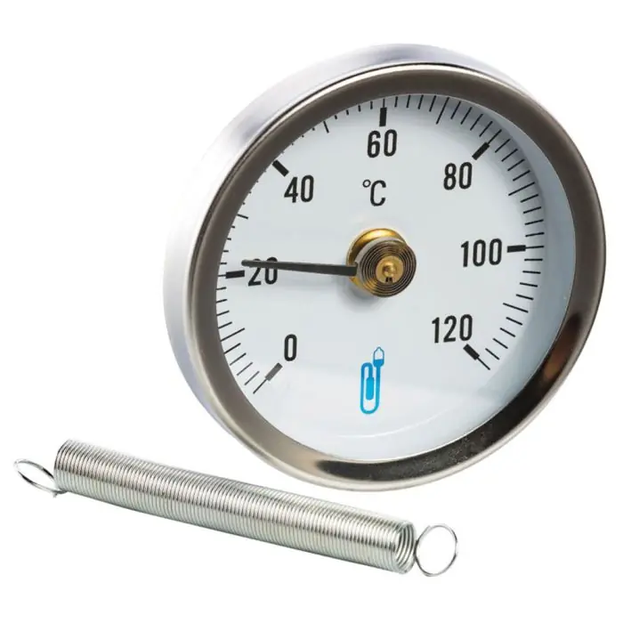 Thermomètre applique à ressort 0 à120°C – Ø63 – Thermador Certifié
