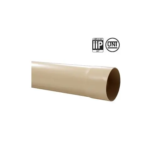 Nouvel Arrivage Tube de descente gouttière 33 - Ø100 sable 4m - First Plast