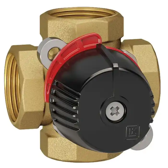 Vanne mélangeuse laiton 4 voies femelle 3/4" (20/27) - Kvs 6.3 - Thermador Dernier Modèle