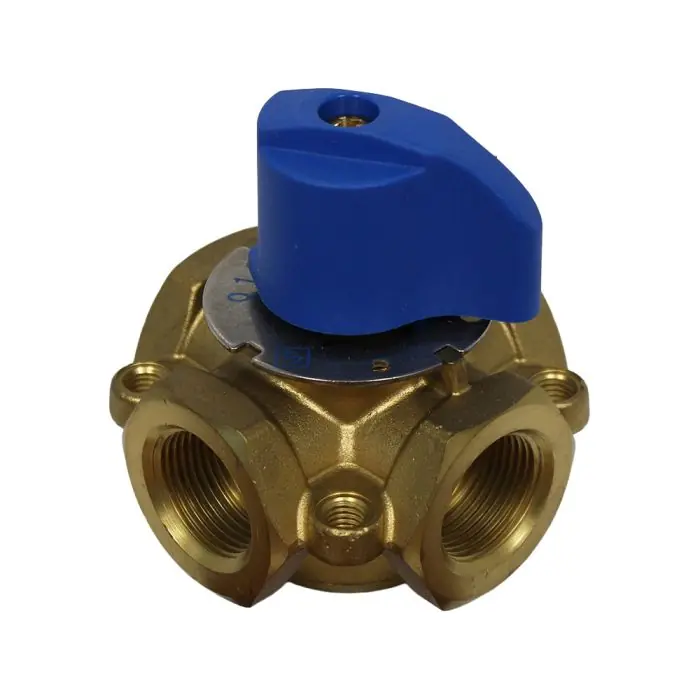 Vanne mélangeuse laiton 4 voies Kvs 8 - femelle 3/4" (20/27) - Somatherm Vente Flash
