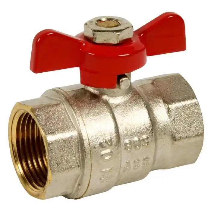 Meilleure Vente Vanne à sphère PN40 ACS Manette Papillon rouge Femelle/Femelle 3/8"(12/17)