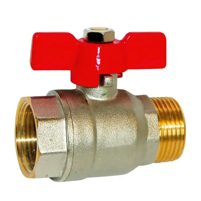 Paiement Sécurisé Vanne à sphère PN30 Passage Intégral ACS Papillon rouge M/F 1/2"(15x21) SFERACO