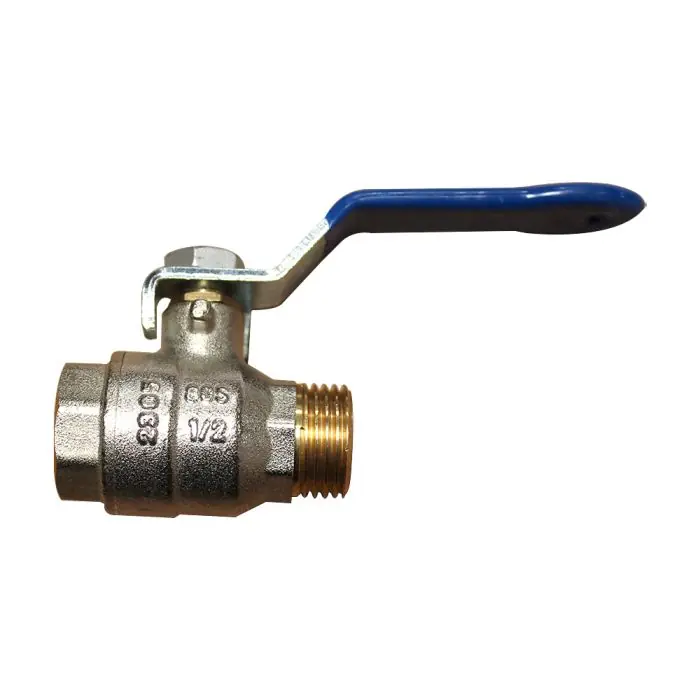 Vanne à sphère PN30 ACS Poignée Plate bleue Mâle/Femelle 1/2"(15x21) Meilleur Prix