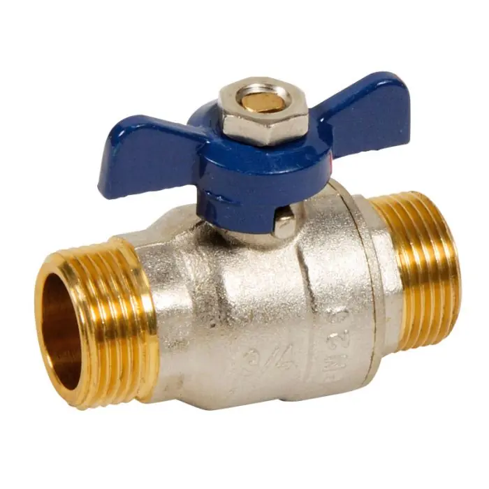 Nouveauté Vanne à sphère PN30 Passage Intégral ACS Papillon bleu M/M 3/8"(12x17) SFERACO
