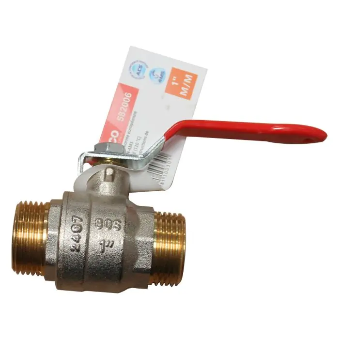 Promotion Saisonnière Vanne à sphère PN30 Passage Intégral ACS Poignée rouge M/M 1"(26x34) SFERACO