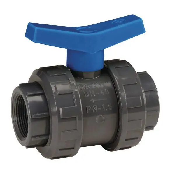 Haute Qualité Vanne à sphère PVC PN16 raccord 1&Prime; (26/34) à visser Bâtiment – Manette bleue – Sferaco