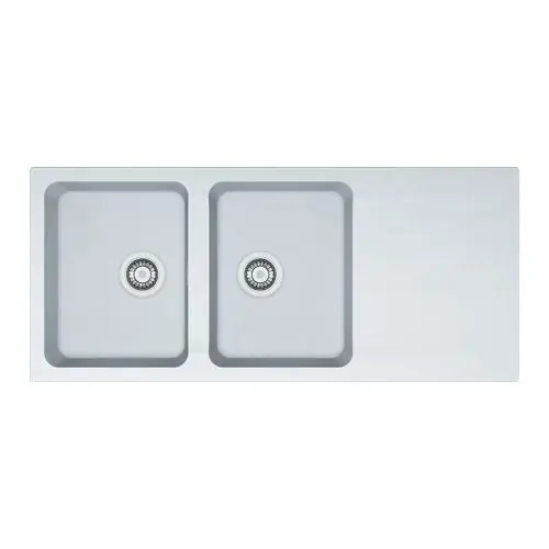 Évier ORION OID 621 Blanc artic (Sous-meuble 80 cm) 1160 x 510 mm - réversible - Franke Commander Vite