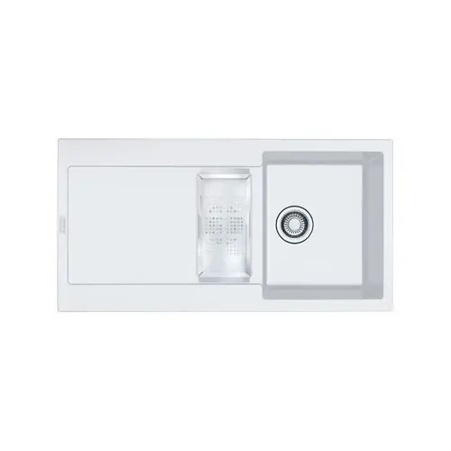 Vente Directe Évier MARIS FRAGANIT MRG 651 - Blanc Artic (Sous-meuble 60 cm) 970 x 500 mm - réversible - Franke