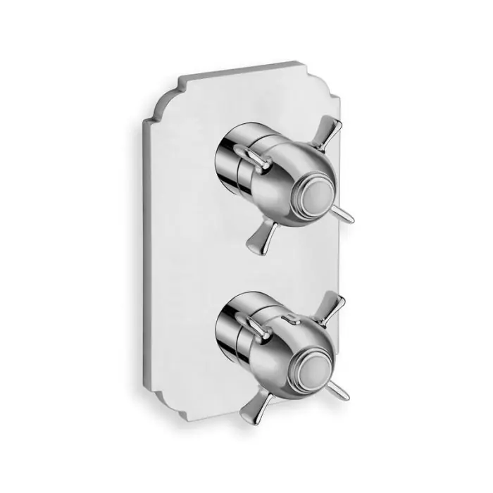 Facade thermostatique douche encastré CHAMBORD Chromé (2 sorties) – Cristina Ondyna XC85251 Prix Choc