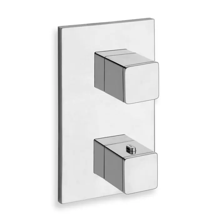 Facade thermostatique douche encastré QUADRI Chromé (3 sorties) – Cristina Ondyna XQ85351 Commande En Gros