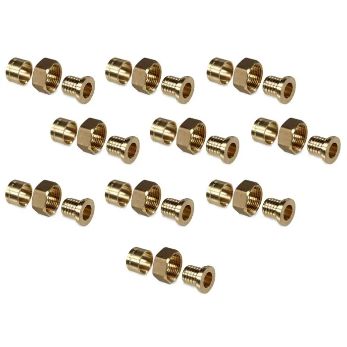 Affaire À Saisir Lot 10 Raccords PER à glissement Ø12 – Femelle écrou libre 3/8&Prime; (12/17) – IBP Bänninger