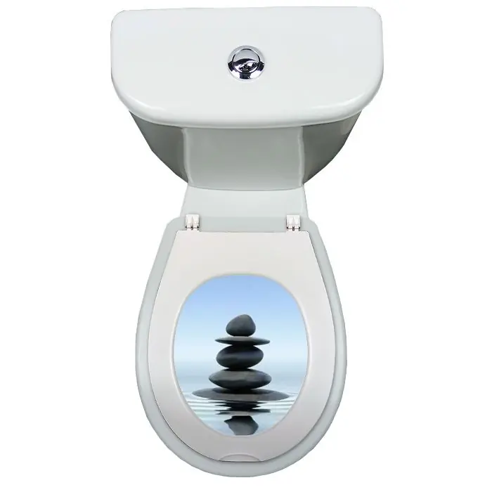 Vente Flash Sticker WC PAPADO « Galet Zen »