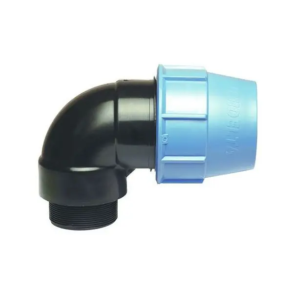 Prix Réduit Coude polypropylène 90° ACS pour PE ou PEHD Ø25 - Sortie Mâle 3/4" (20/27) - Somatherm