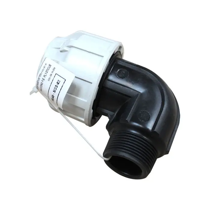 Coude polypropylène 90° ACS pour PE ou PEHD Ø40 - Sortie Mâle 1"1/4 (33/42) - Somatherm Prix Choc