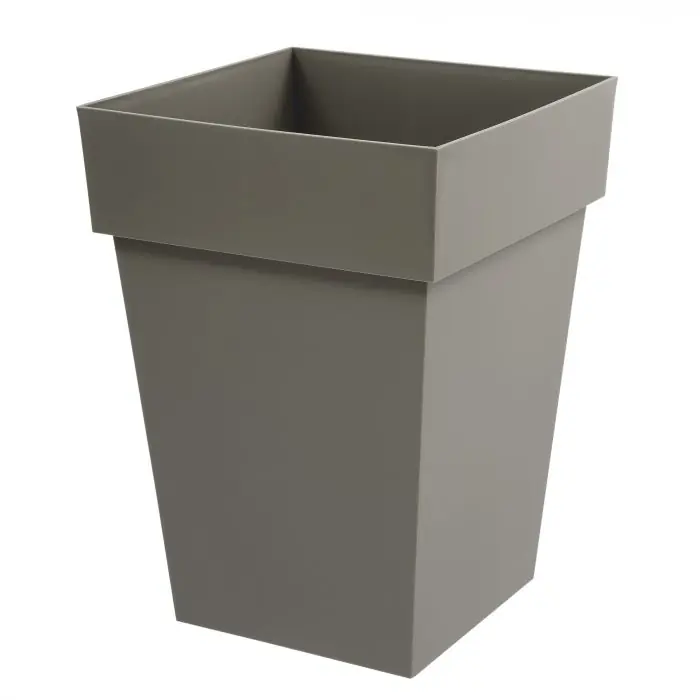 Offre Du Jour Pot de fleur Toscane POP 39x39x53 cm carré 51L – Taupe