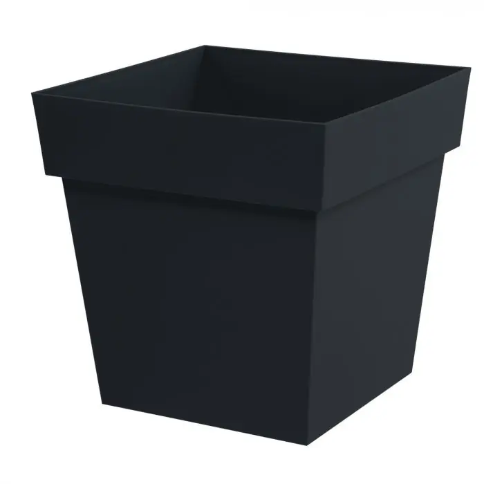Pot de fleur Toscane POP 39 x 39 x 39 cm carré 38 litres – anthracite – EDA Acheter En Ligne