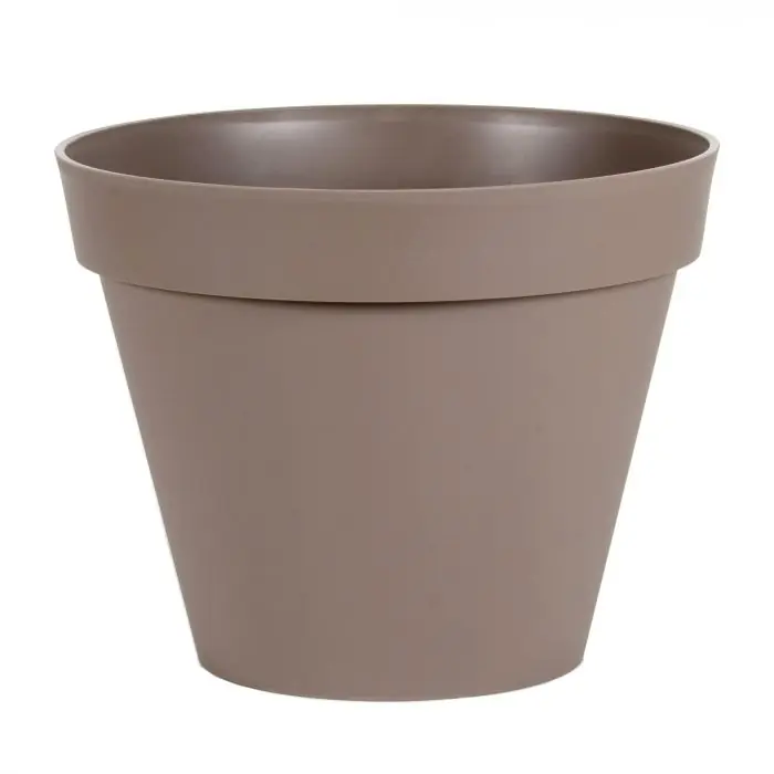Pot de fleur Toscane POP Ø40×32 cm rond 23L – Taupe Must-Have