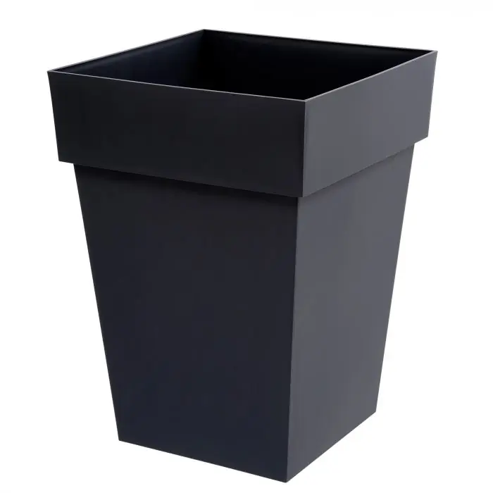 Commande En Gros Pot de fleur Toscane POP 39 x 39 x 53 cm carré – 51 litres – anthracite – EDA