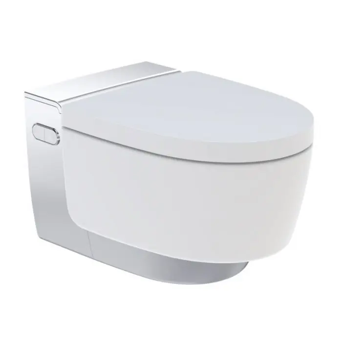 WC suspendu lavant AquaClean MAÏRA Blanc/Chromé – Geberit 146.218.21.1 Prix Bas