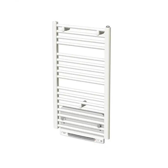 Sèche-serviettes eau chaude acier TAHITI Blanc 417W + Soufflant Speed‘Air – Finimetal Pas Cher