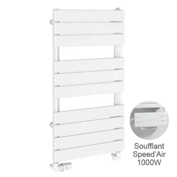 Top Vente Sèche-serviettes eau chaude acier CHORUS BAINS 470W + soufflant Speed‘Air – Finimetal