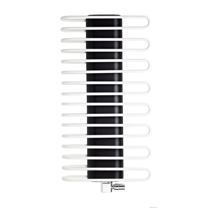 Achat Immédiat Sèche-serviette mixte SANAGA Black/White textured Réversible 1000W – 1690 x 600 mm – Finimetal