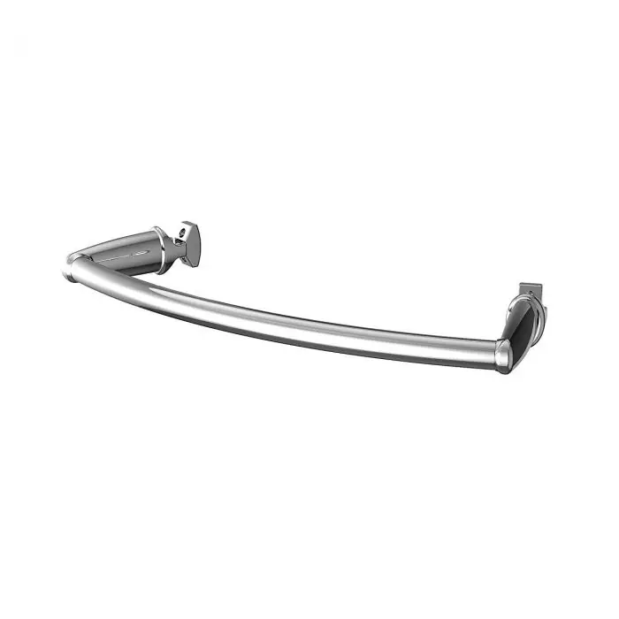 Porte-serviettes universel pour radiateur sèche-serviettes cintré – 340mm – Chromé Soldes