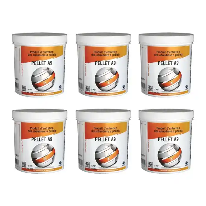 Super Prix PELLET A9 Produit entretien poêle et chaudière à pellet – 6 Pots de 3x40g