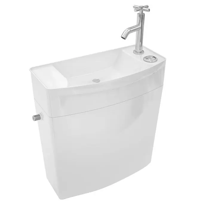 Prix Cassé Réservoir ISE‘O combiné Lave-Mains double touche attenant blanc en ABS- WIRQUIN