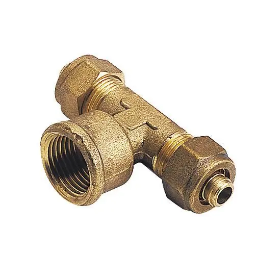 Raccord à compression tube PER Ø16 - Té femelle 1/2" (15/21) - Somatherm Prix Cassé