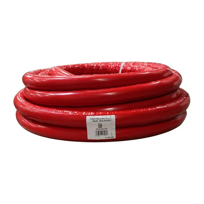 25m tube PER prégainé isolé rouge Ø25 – TRA Satisfait Ou Remboursé