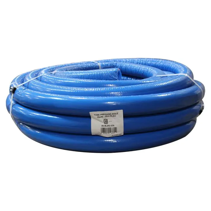 25m tube PER prégainé isolé bleu Ø25 – TRA Expédié Aujourd&rsquo;hui